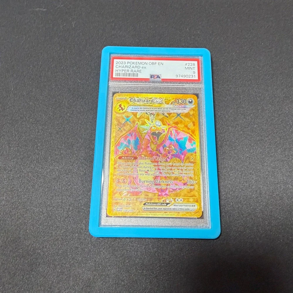 Pokemon Charizard ex 228/197 Obsidian Flames Gold Hyper Rare PSA 9 Mint 2023 - Picture 1 of 2